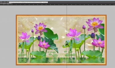Tranh gạch 3d ốp tường hoa sen - GXDC33