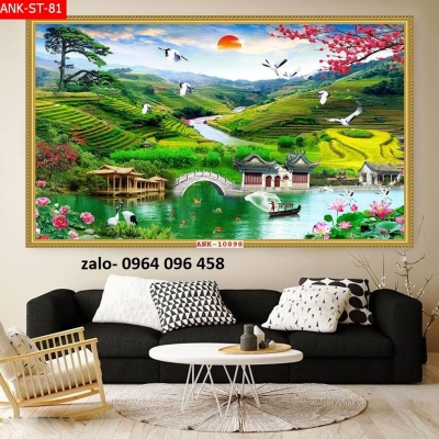 Tranh gạch 3d ốp tường phòng thờ - SDX42