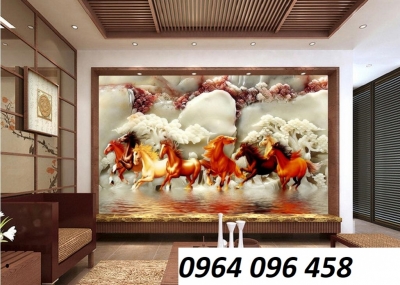 Tranh gạch 3d mã đáo thành công - BVV44