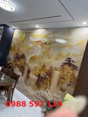 Ốp than tre tranh in khổ lớn