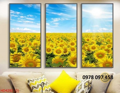 Tranh gạch men họa tiết hoa 3D