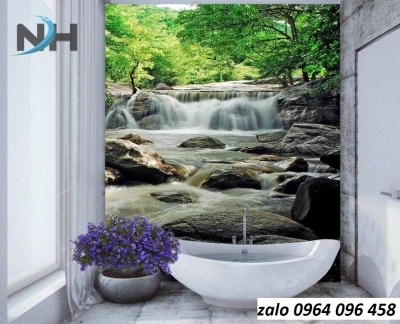 Tranh gạch 3d ốp tường phòng tắm - CBVB9