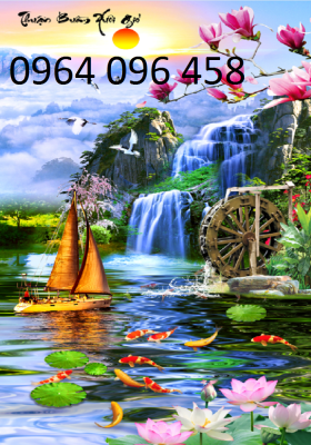 Tranh phong thủy - tranh gạch 3d phong thủy - HVVV63