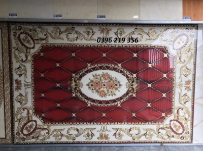 Gạch thảm 3d da đỏ hiện đại, chiếu nghỉ chữ nhật