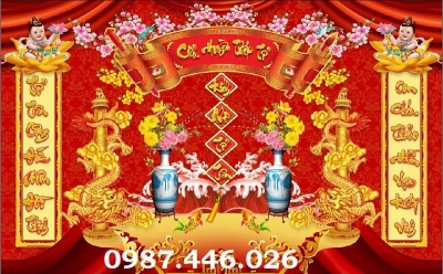 Tranh gạch men ban thờ