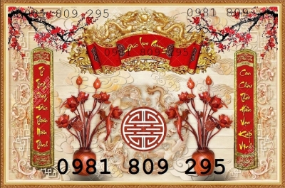 Tranh gạch men ốp tường phòng thờ