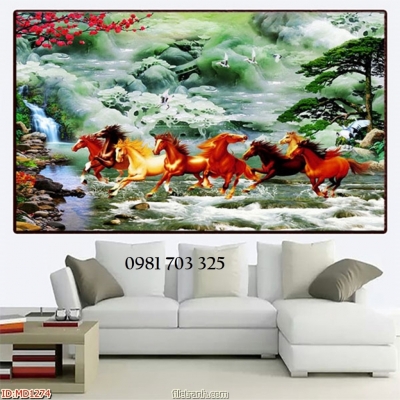 Tranh gạch phong thủy mã đáo thành công