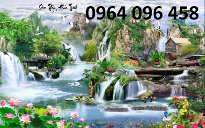 Tranh gạch 3d phong cảnh sơn thủy hữu tình - MNN77