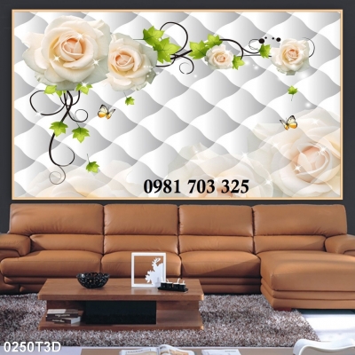 Tranh gạch men , tranh hoa 3D