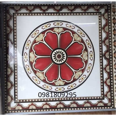 Gạch men - thảm phòng khách