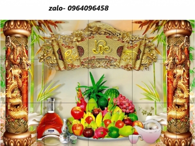Tranh gạch 3d ốp tường phòng thờ - SXMN7
