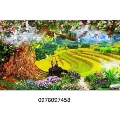 Tranh gạch ruộng bậc thang