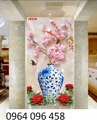 Tranh gạch 3d ốp tường phòng khách - MVR3