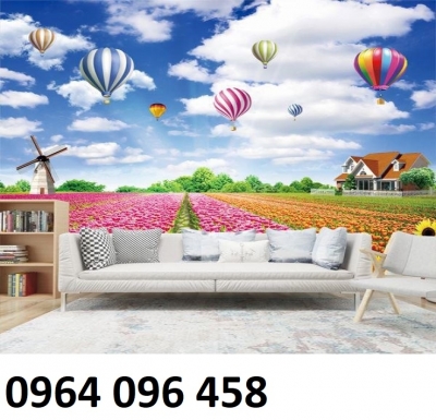 Tranh gạch 3d vườn hoa thiên nhiên - SXNV54