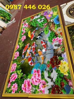 Tranh gạch cửu ngư đồ quần hội