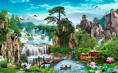 Tranh gạch 3d ốp tường ngoài trời - DXCC65