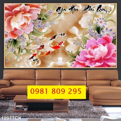Gạch tranh 3d hoa mẫu đơn , tranh sứ ngọc