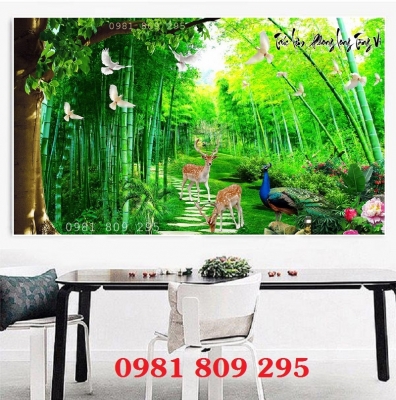 Gạch tranh 3d thiên nhiên ốp tường