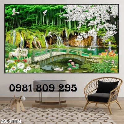 Tranh gạch rừng tre trúc H0895