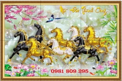 Tranh gạch ngựa , gạch tranh 3d phong thủy