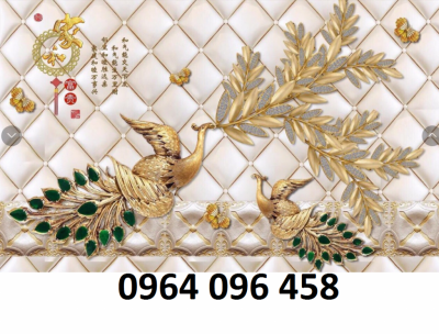 Tranh gạch 3d chim công - HSX44