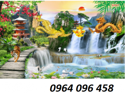 Tranh rồng bay 3d - tranh gạch 3d rồng bay - SCV64