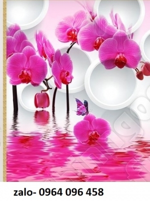 Tranh gạch 3d hoa lan - XDC43