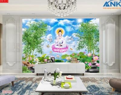 Tranh gạch 3d phật phòng thờ - H007