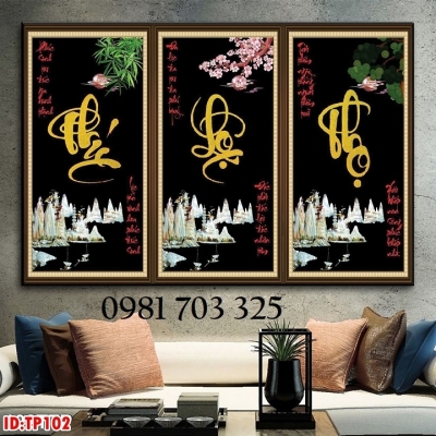 Tranh gạch phúc lộc thọ