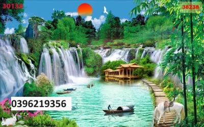 Tranh gạch đẹp 3d sơn thủy