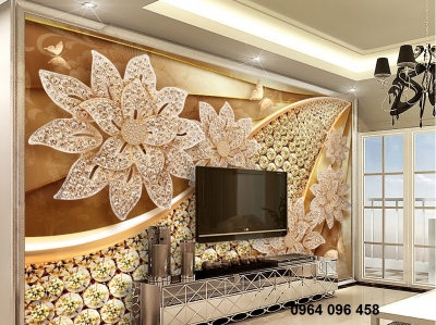 Tranh gạch 3d trang trí phòng khách - X44