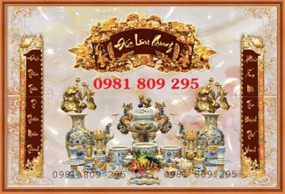 Tranh gạch ốp tường chữ phúc 3d phòng thờ