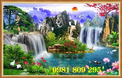 tranh 3d phong cảnh ốp tường