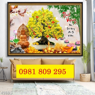 Tranh gạch mai vàng