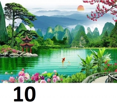 Tranh gạch 3d phong cảnh đồng quê - KKMMN6