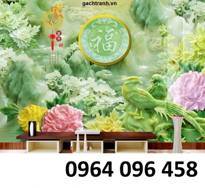 Tranh gạch 3d trang trí phòng khách - X44