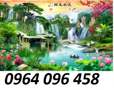 Gạch tranh 3d phong cảnh phòng khách - VVV43