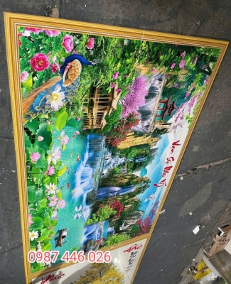 Ảnh thực tế gạch tranh 3d