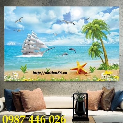 Tranh gạch thuyền buồm HP6234