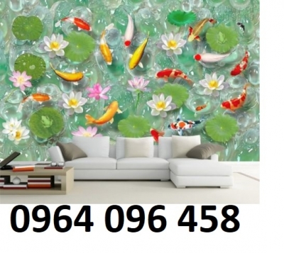 Tranh cá tranh gạch 3d cá chép LJ7