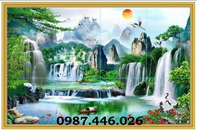 Tranh gạch thác nước HP76
