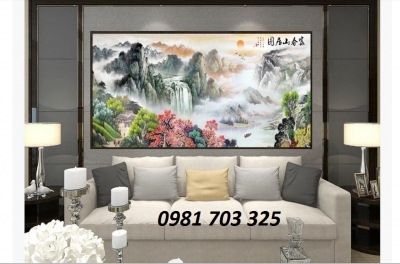 Tranh gạch 3D phòng khách