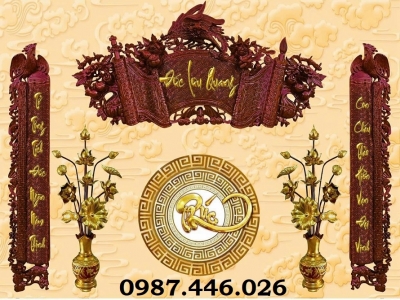 Gạch tranh ốp tường ban thờ, tranh gạch trang trí tường đẹp