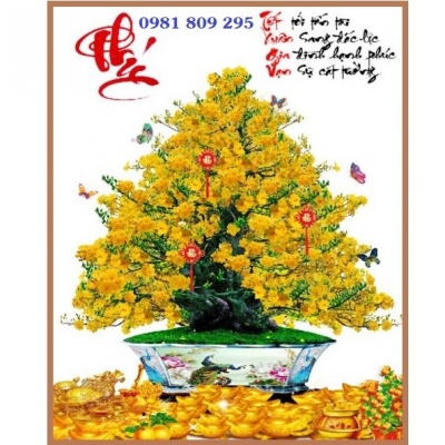 Tranh gạch ốp tường hoa mai HP9865