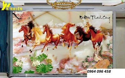 Gạch tranh 3d trang trí mã đáo thành công - DSA09