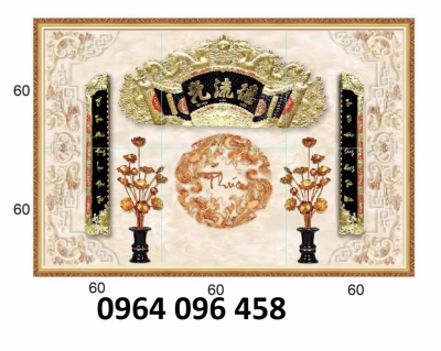 Tranh gạch 3d phòng thờ - NV544