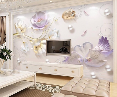 Tranh gạch men 3D trang trí phòng khách