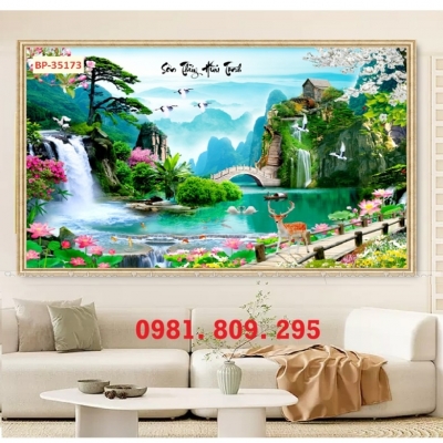 Tranh gạch , gạch trang trí phòng khách mới