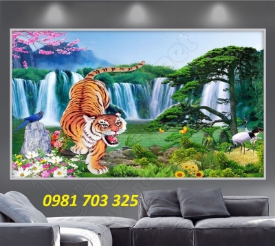 Tranh gạch 3d hổ sơn lâm