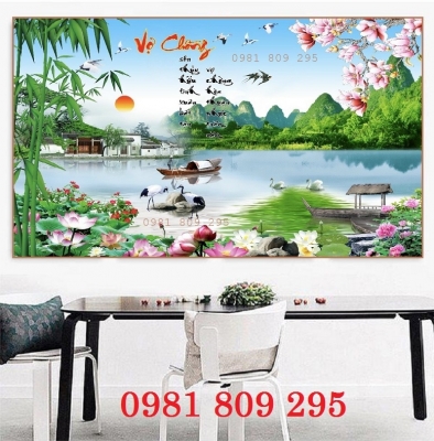 Tranh gạch ốp tường trang trí cho phòng khách
